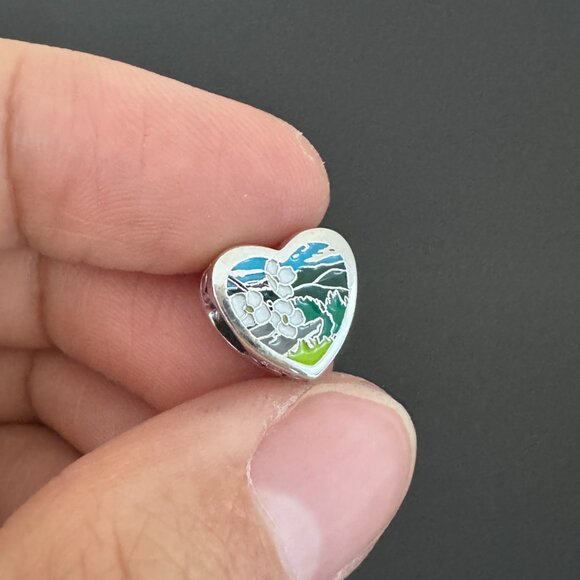 Pandora Virginia Lovers Heart Charm S 925 Jewelry - Picture 7 of 7